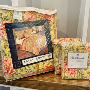 C & F Enterprise April Cornell Luxury Oversized Quilt King 108x92 -2 Shams 20x26